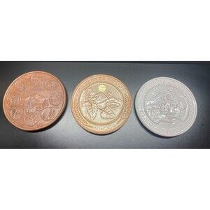 FRANKOMA pottery TRIVET NIROGA Nazarene International Retreat LOT of 3